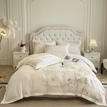 91家纺网 家纺一手货源 找家纺 （总）菲儿家纺2025新款水洗真丝四件套-如梦