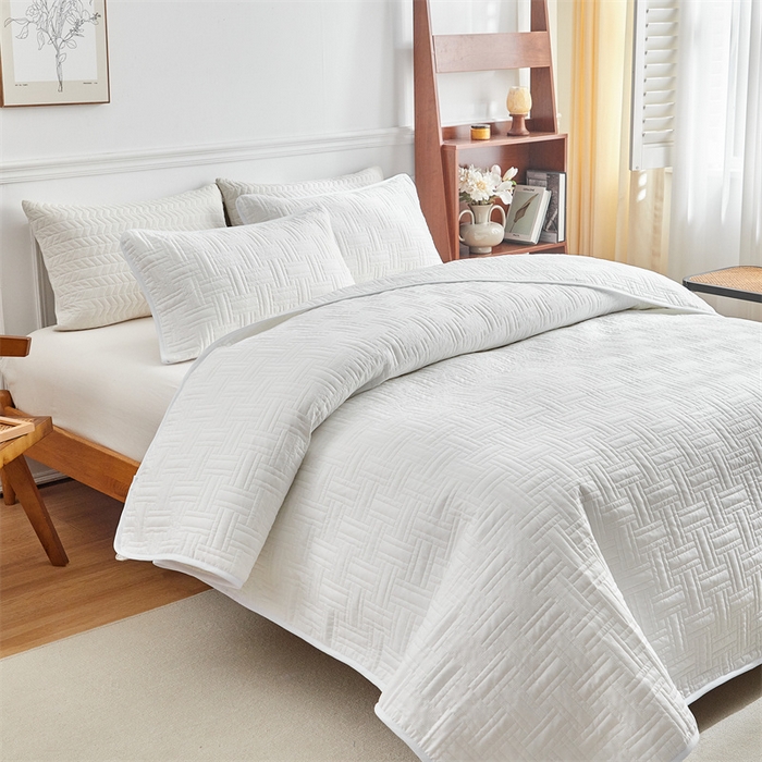 91家纺网 家纺一手货源 找家纺 温宁家纺 2025新款枕套 横竖格白色