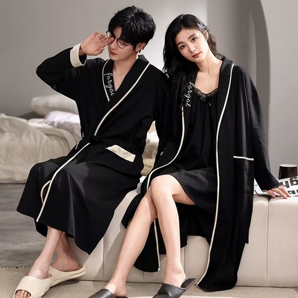 91家纺网 家纺一手货源 找家纺 （总）洛兰沙家居馆【只代发】【只代发】 拉架棉婚庆睡袍家居服