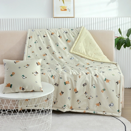 91家纺网 家纺一手货源 找家纺 （总）冬巢 2024新款13372纯棉抱枕被靠背空调被沙发靠垫