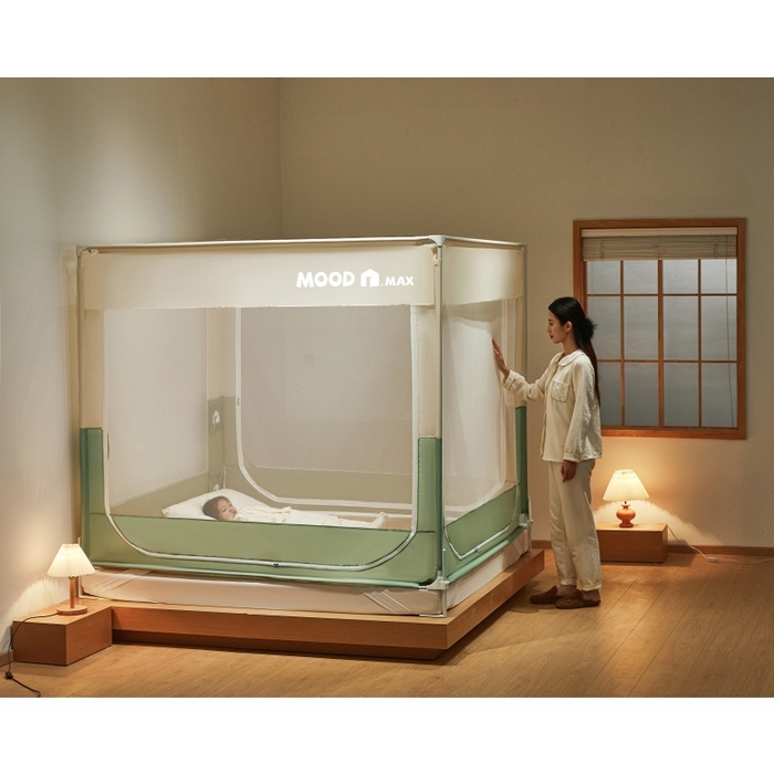 91家纺网 家纺一手货源 找家纺 卓尔居2025新款成人坐床外穿蚊帐-mood.max max.浅绿