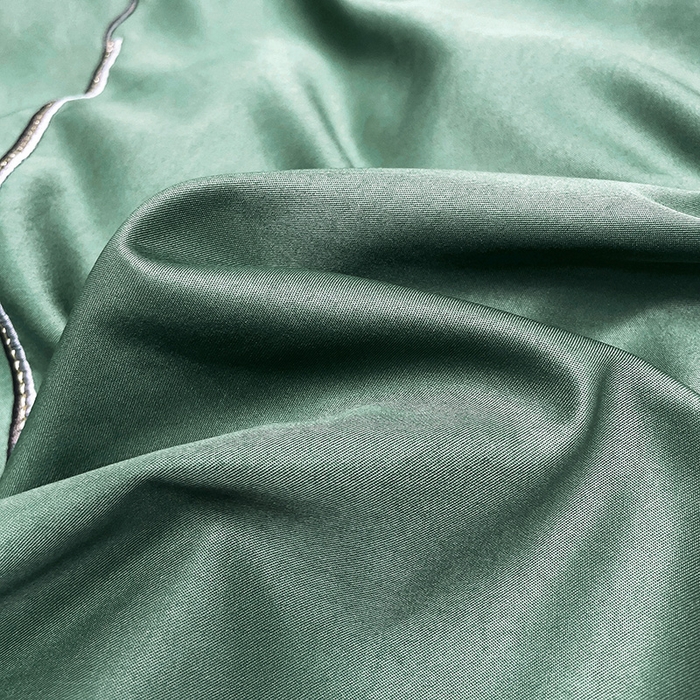 91家纺网 家纺一手货源 找家纺 2025春夏新款春夏新品水洗天丝棉轻奢刺绣四件套-芸伊 宝绿