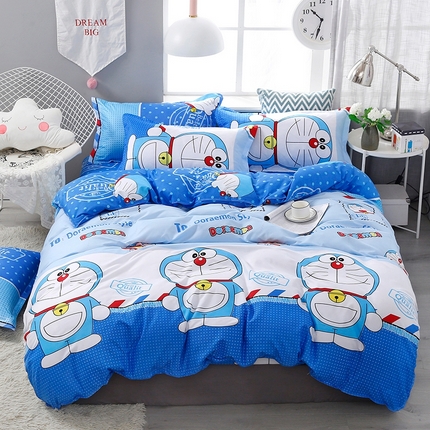 梦卓家纺 2025新款亲肤芦荟棉单被套 哆啦A梦