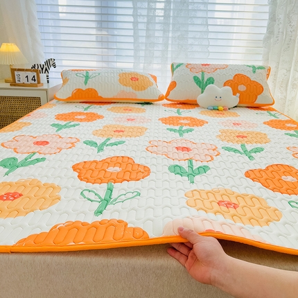 91家纺网 家纺一手货源 找家纺 （总）世纪绒品 2026新款凉感丝印花款乳胶凉席