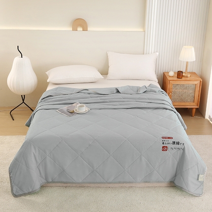 91家纺网 家纺一手货源 找家纺 （总）薇玛仕 2025新款超声波原棉大豆夏凉被纯色双空调被