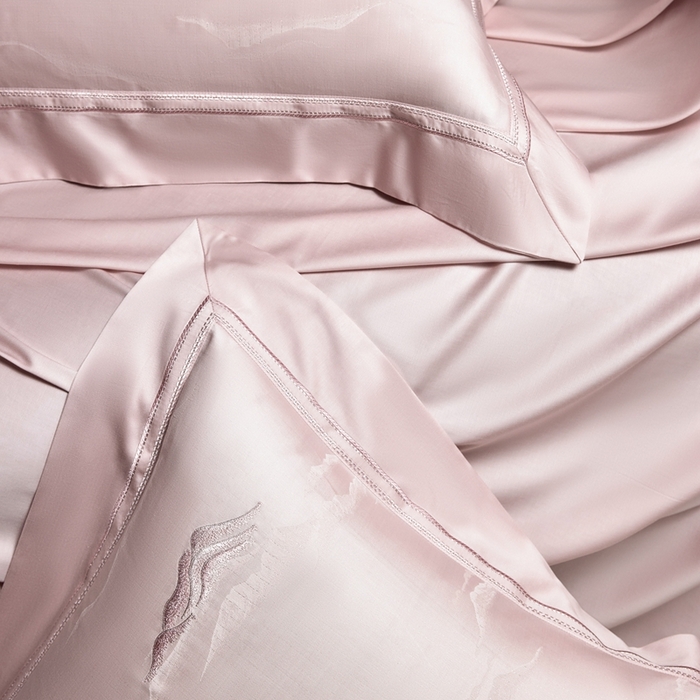 91家纺网 家纺一手货源 找家纺 榻尚家居 2025新款天丝棉提花加绣花工艺款床品四件套-山岚夏梦 山岚夏梦  樱花粉