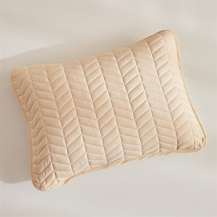 91家纺网 家纺一手货源 找家纺 温宁家纺 2025新款枕套 麦穗米色