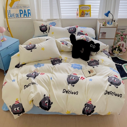 91家纺网 家纺一手货源 找家纺 （总）慕晨 2025新款水洗云朵棉四件套