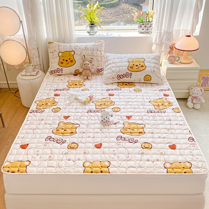 91家纺网 家纺一手货源 找家纺 （总）鸣升家纺 2025新款全棉印花床垫