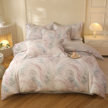 91家纺网 家纺一手货源 找家纺 （总）巧玲珑 2025新款144*72AB版进口澳洲棉印花陶瓷四件套