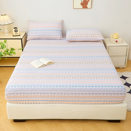 金泰莱 2025新款锦柔老粗布印花床笠 草莓情