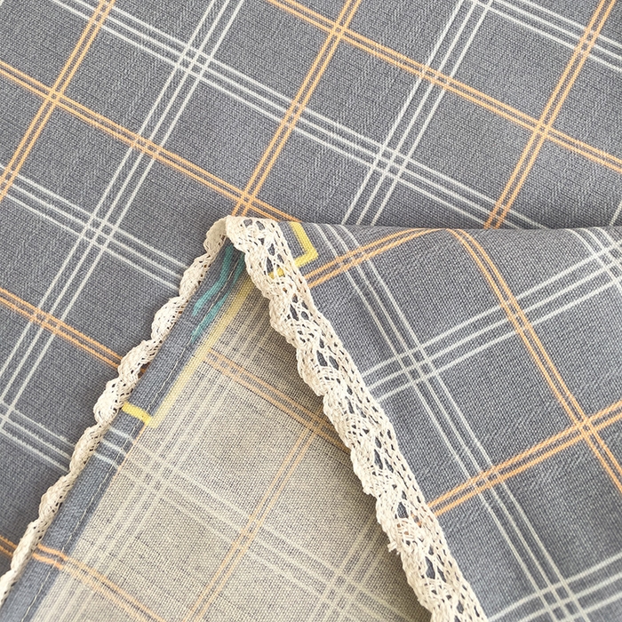 91家纺网 家纺一手货源 找家纺 2025春夏新品鱼骨棉老粗布凉席 格韵-灰