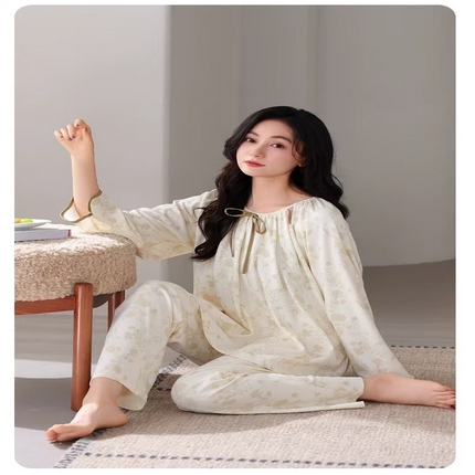 91家纺网 家纺一手货源 找家纺 （总）洛兰沙家居馆【只代发】【只代发】 拉架棉菲边款家居服