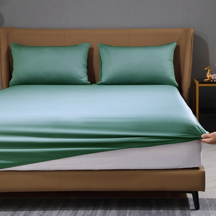 91家纺网 家纺一手货源 找家纺 （总）晶缦家纺 2025新款全棉纯棉双股100支贡缎长绒棉纯色单品床笠