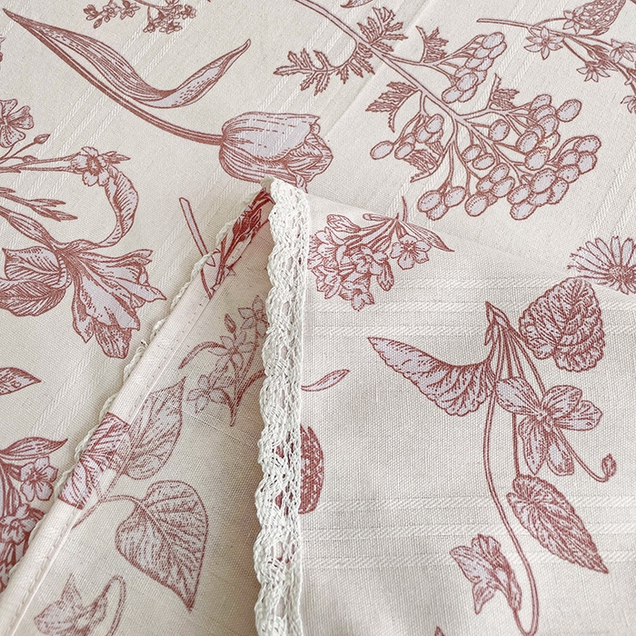 91家纺网 家纺一手货源 找家纺 2025春夏新品鱼骨棉老粗布凉席 花意