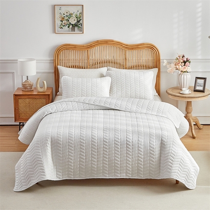 温宁家纺 2025新款枕套 麦穗白色