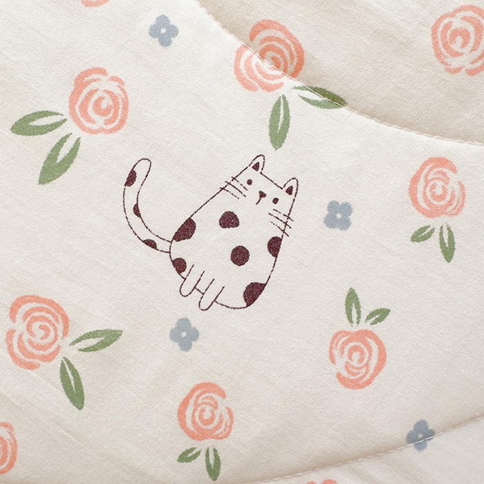 91家纺网 家纺一手货源 找家纺  2025新款A类新疆棉花夏凉被加宽包边水洗棉卡通印花吸湿透气棉花夏被空调被 凌香 花语