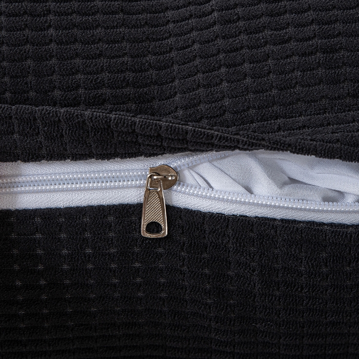 91家纺网 家纺一手货源 找家纺 美达人 2025新款玉米绒三角靠垫 星云黑-玉米绒