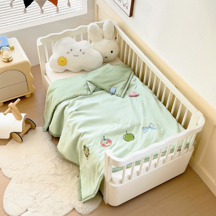 91家纺网 家纺一手货源 找家纺 （总）御棉坊 2025新款60S莱赛尔兰精天丝大豆刺绣儿童夏被子被芯