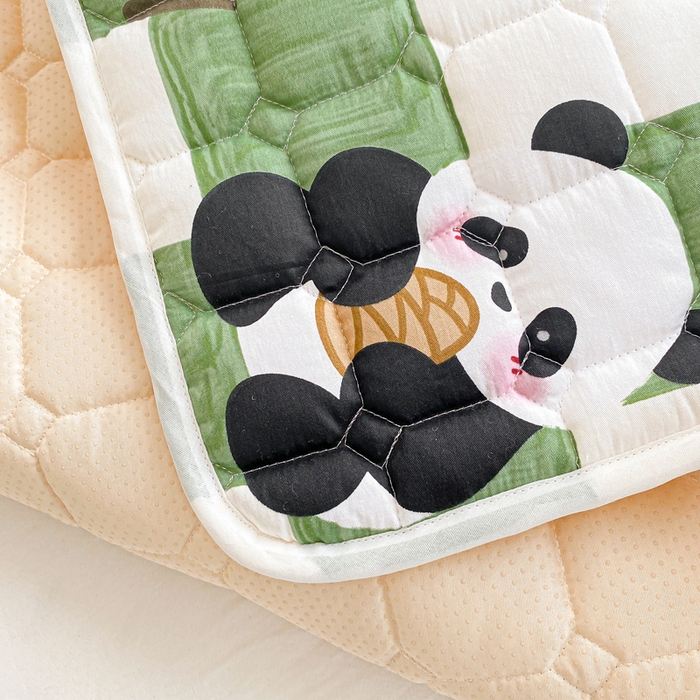 91家纺网 家纺一手货源 找家纺 鸣升家纺 2025新款全棉印花床垫 安逸胖达