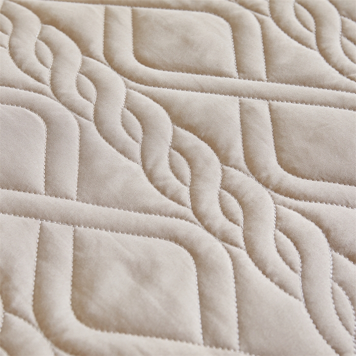 91家纺网 家纺一手货源 找家纺 温宁家纺 2025新款枕套 菱形格米色