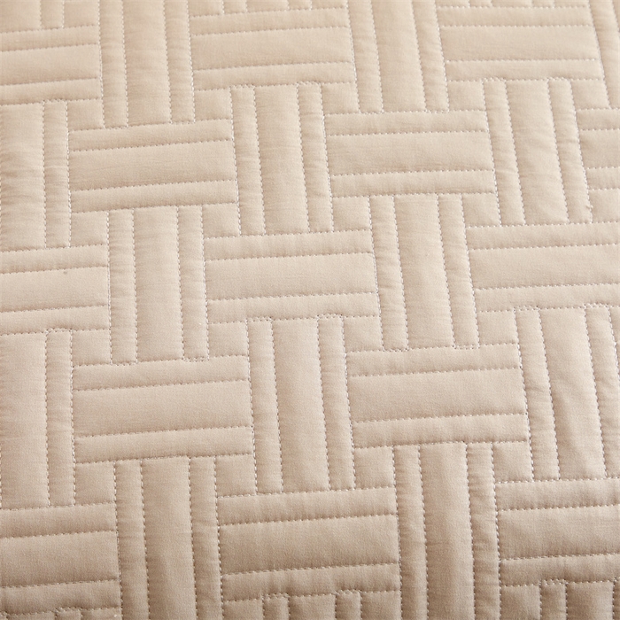 91家纺网 家纺一手货源 找家纺 温宁家纺 2025新款枕套 横竖格米色