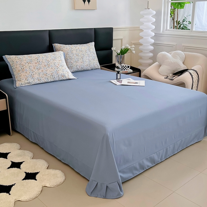 91家纺网 家纺一手货源 找家纺 2025春夏新款水洗棉麻学生小号三件套 漫天花语