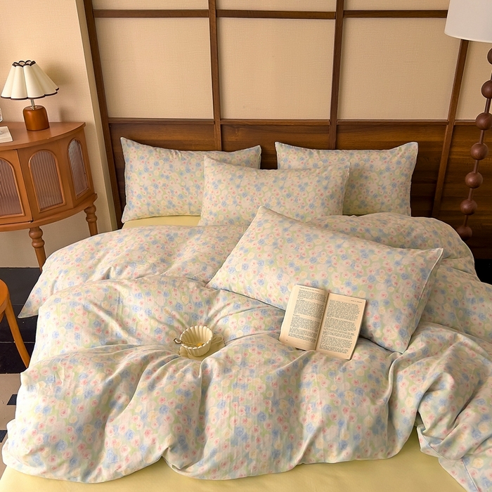 91家纺网 家纺一手货源 找家纺 （总）优品阁  2025新款A类全棉有氧双层纱四件套