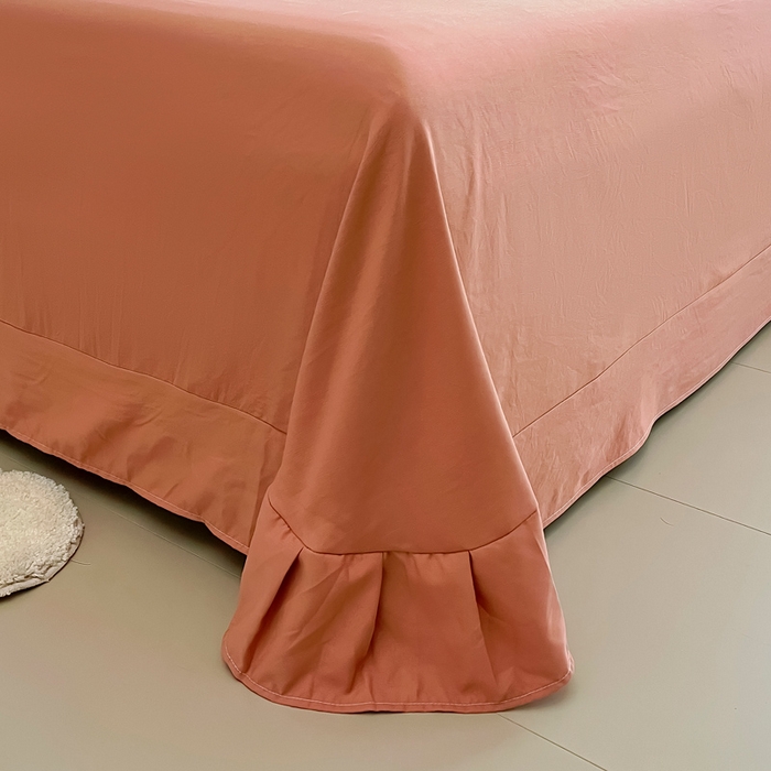 91家纺网 家纺一手货源 找家纺 2025春夏新款水洗棉麻学生小号三件套 叶叶情怀