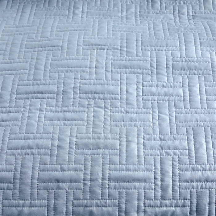 91家纺网 家纺一手货源 找家纺 温宁家纺 2025新款枕套 横竖格蓝色