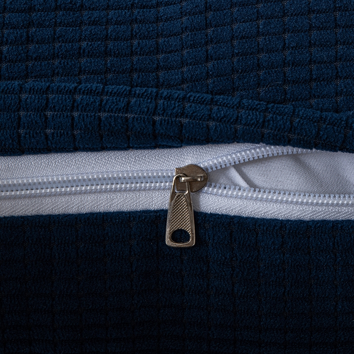 91家纺网 家纺一手货源 找家纺 美达人 2025新款玉米绒三角靠垫 柏林蓝-玉米绒