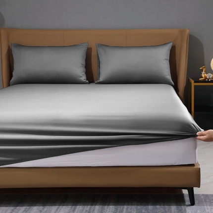 91家纺网 家纺一手货源 找家纺 （总）晶缦家纺 2025新款全棉纯棉双股100支贡缎长绒棉纯色单品床笠