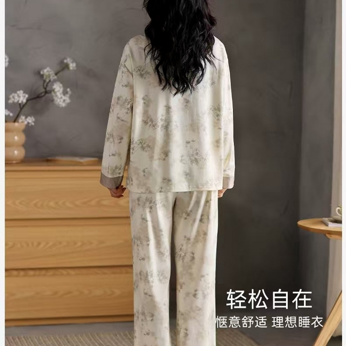 91家纺网 家纺一手货源 找家纺 （总）洛兰沙家居馆【只代发】【只代发】 新中式女款家居服