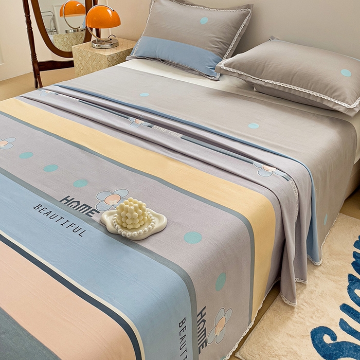 91家纺网 家纺一手货源 找家纺 2025春夏新品鱼骨棉老粗布凉席 保罗