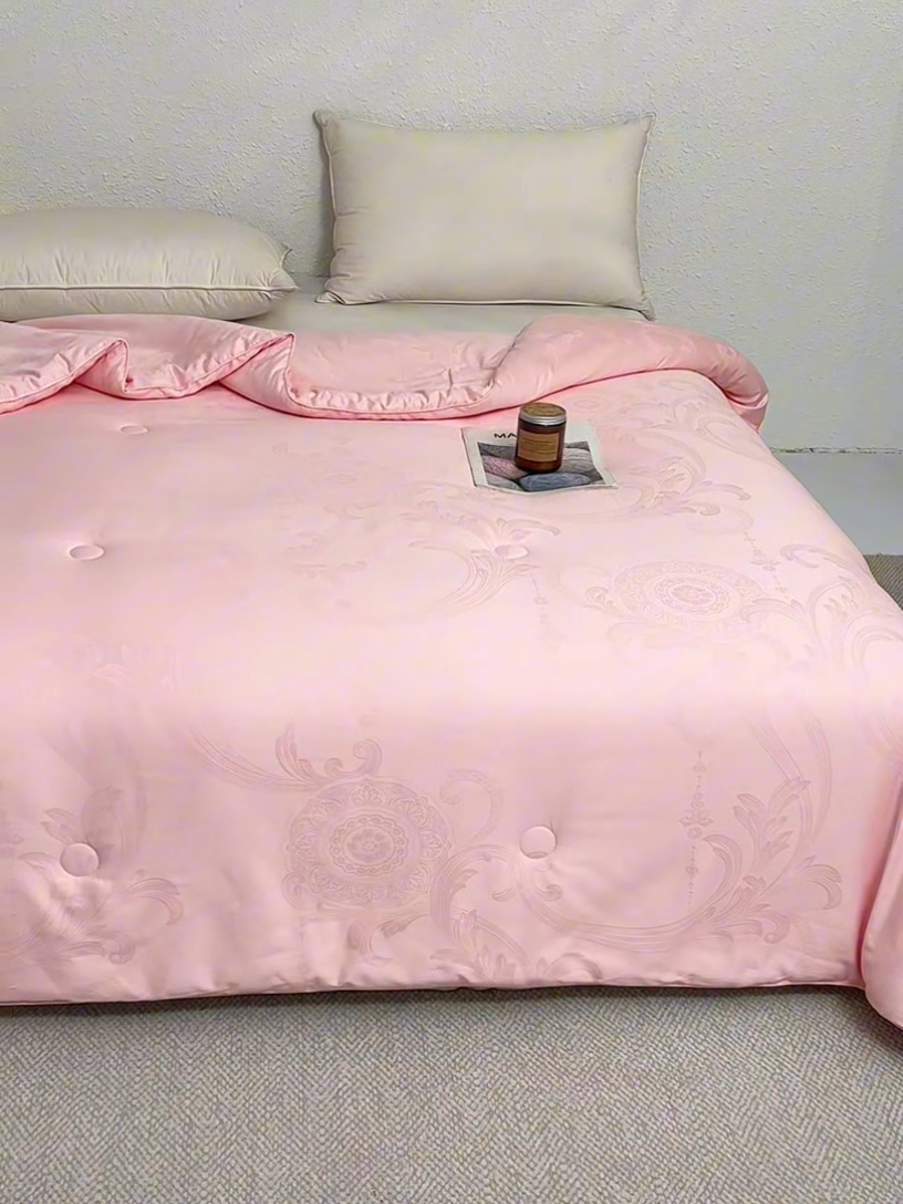 91家纺网 家纺一手货源 找家纺 棠婷 2025新款蚕丝被 粉色