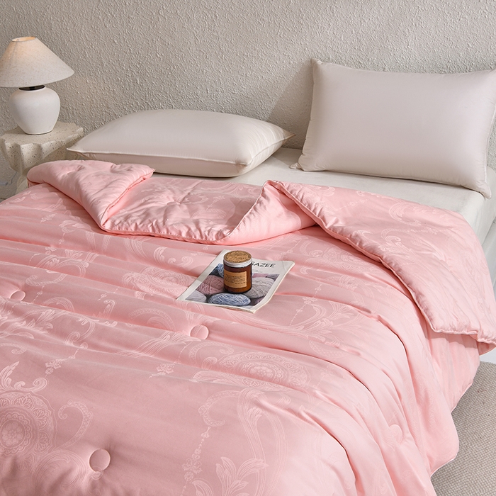 91家纺网 家纺一手货源 找家纺 棠婷 2025新款蚕丝被 粉色