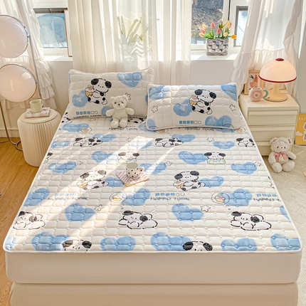 91家纺网 家纺一手货源 找家纺 （总）鸣升家纺 2025新款全棉印花床垫