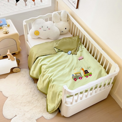 91家纺网 家纺一手货源 找家纺 （总）御棉坊 2025新款60S莱赛尔兰精天丝大豆刺绣儿童夏被子被芯