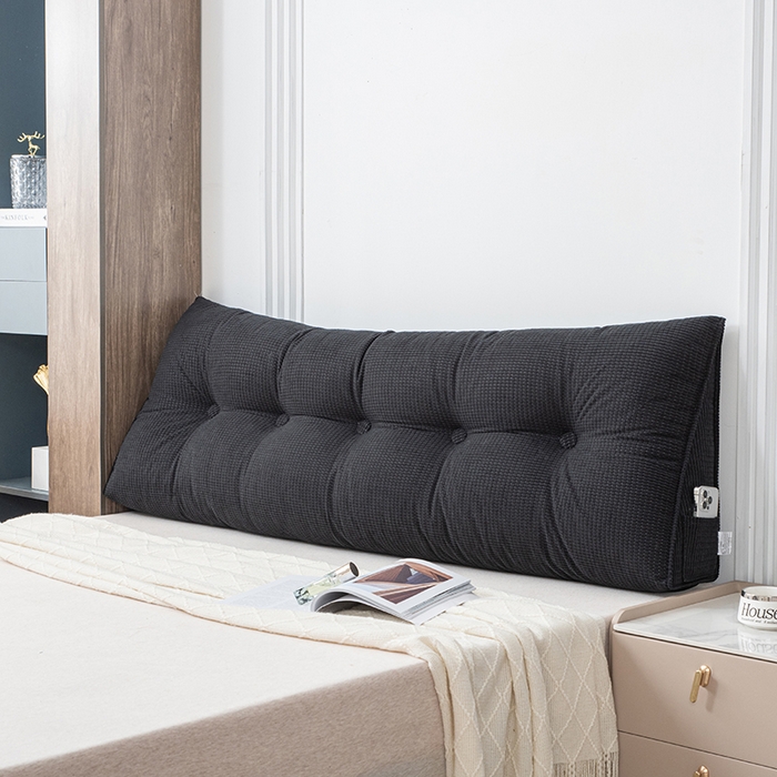 91家纺网 家纺一手货源 找家纺 美达人 2025新款玉米绒三角靠垫 星云黑-玉米绒