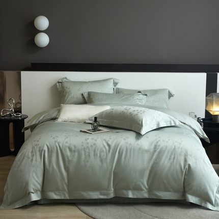 91家纺网 家纺一手货源 找家纺 （总）淳绵家居 2025新款50*50S长绒棉贡缎提花手工立体埋绳工艺四件套（礼盒包装）