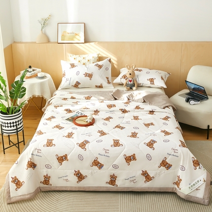 91家纺网 家纺一手货源 找家纺 （总）黛妮雅 2025新款里外全棉印花棉花被纯棉夏被夏凉被空调被 夏被四件套