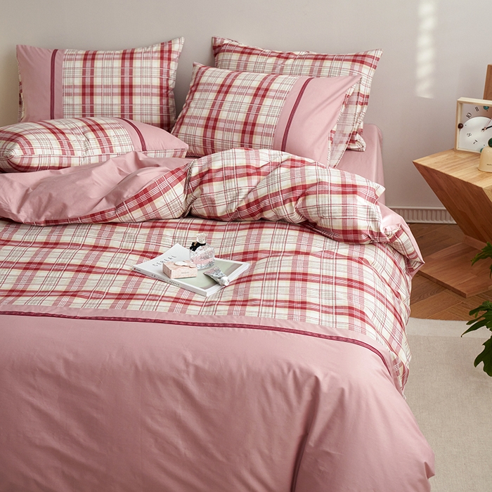 91家纺网 家纺一手货源 找家纺 （总）安莱生活 2025新款全棉日式侘寂风条格系列四件套