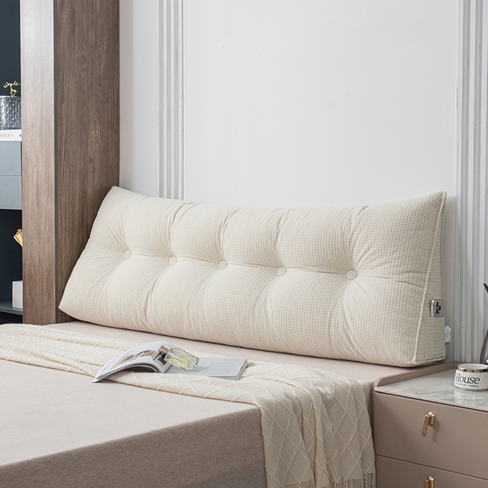 91家纺网 家纺一手货源 找家纺 美达人 2025新款玉米绒三角靠垫 雪梨白-玉米绒