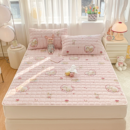 91家纺网 家纺一手货源 找家纺 （总）鸣升家纺 2025新款全棉印花床垫