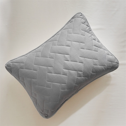 91家纺网 家纺一手货源 找家纺 温宁家纺 2025新款枕套 长方格银灰