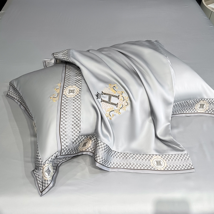 91家纺网 家纺一手货源 找家纺 露梦家纺2025新款A类水洗真丝夏被-格调 格调-薄雾灰