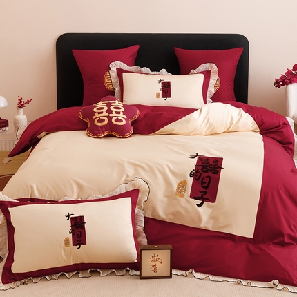 91家纺网 家纺一手货源 找家纺 （总）甜咪咪2025新款百分百全棉50支长绒棉四件套