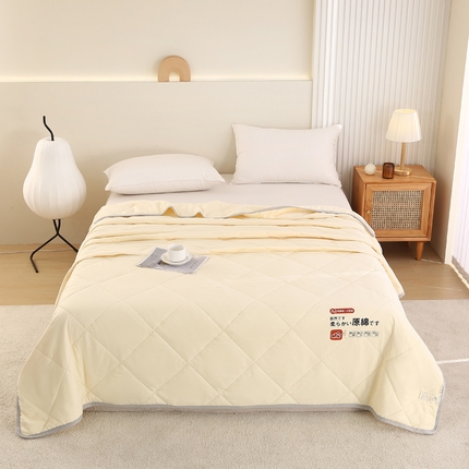 91家纺网 家纺一手货源 找家纺 （总）薇玛仕 2025新款超声波原棉大豆夏凉被纯色双空调被