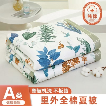 91家纺网 家纺一手货源 找家纺 （总）黛妮雅2025新款里外全棉印花棉花被纯棉单件夏被夏凉被空调被夏被四件套