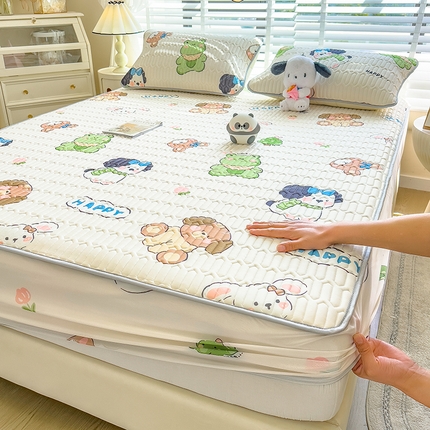 91家纺网 家纺一手货源 找家纺 （总）世纪绒品 2026新款印花卡通床笠款乳胶凉席